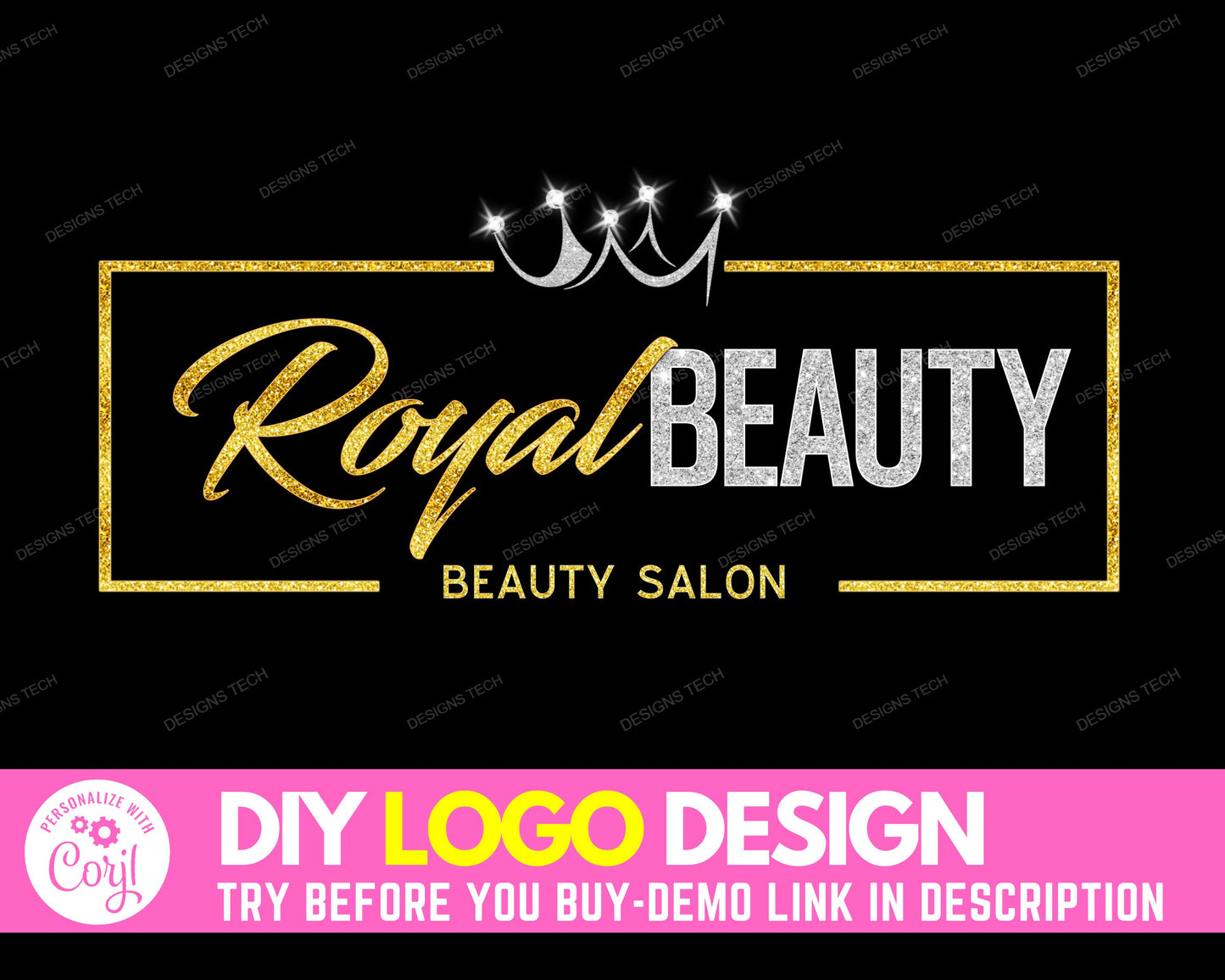 diy beauty logo, edit yourself boutique logo, fashion logo, makeup artist logo, salon logo, cosmetics logo, premade business logo template