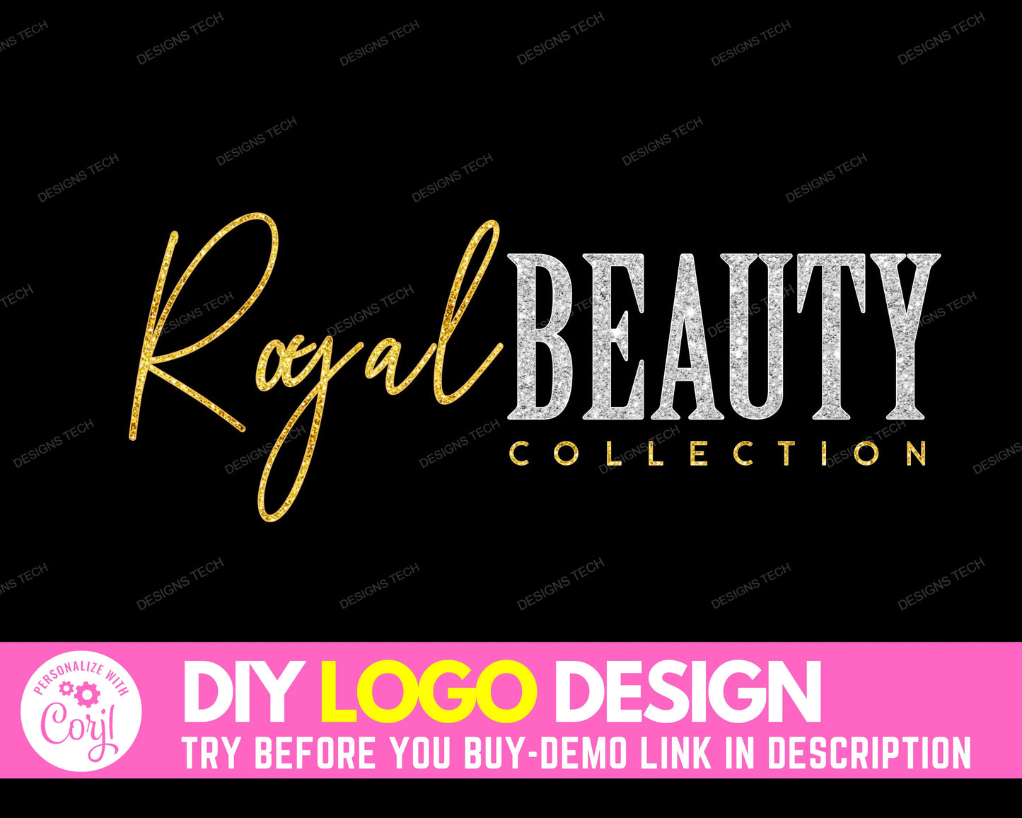 diy beauty logo, edit yourself logo design, boutique logo, fashion logo, makeup logo, hair bundles logo, premade business logo template