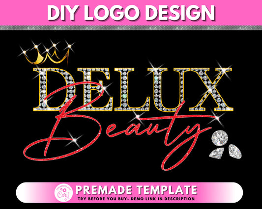 DIY Beauty Logo, Boutique Logo, Jewelry Logo, Diamond Logo, Fashion Logo, Clothing Logo, Shop Logo Premade Business Logo Design Template