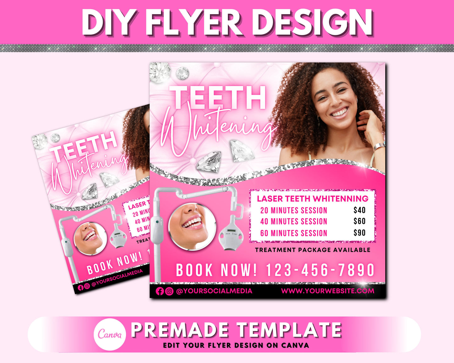 teeth whitening flyer, diy flyer design template, dentist flyer, teeth whitening classes, teeth whitening training, dentistry flyer design