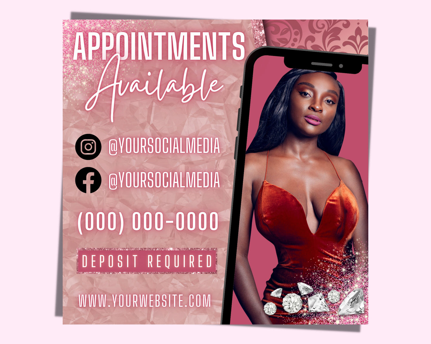 appointment flyer, diy flyer design, social media flyer, book now flyer, appointments available flyers, premade business flyer template