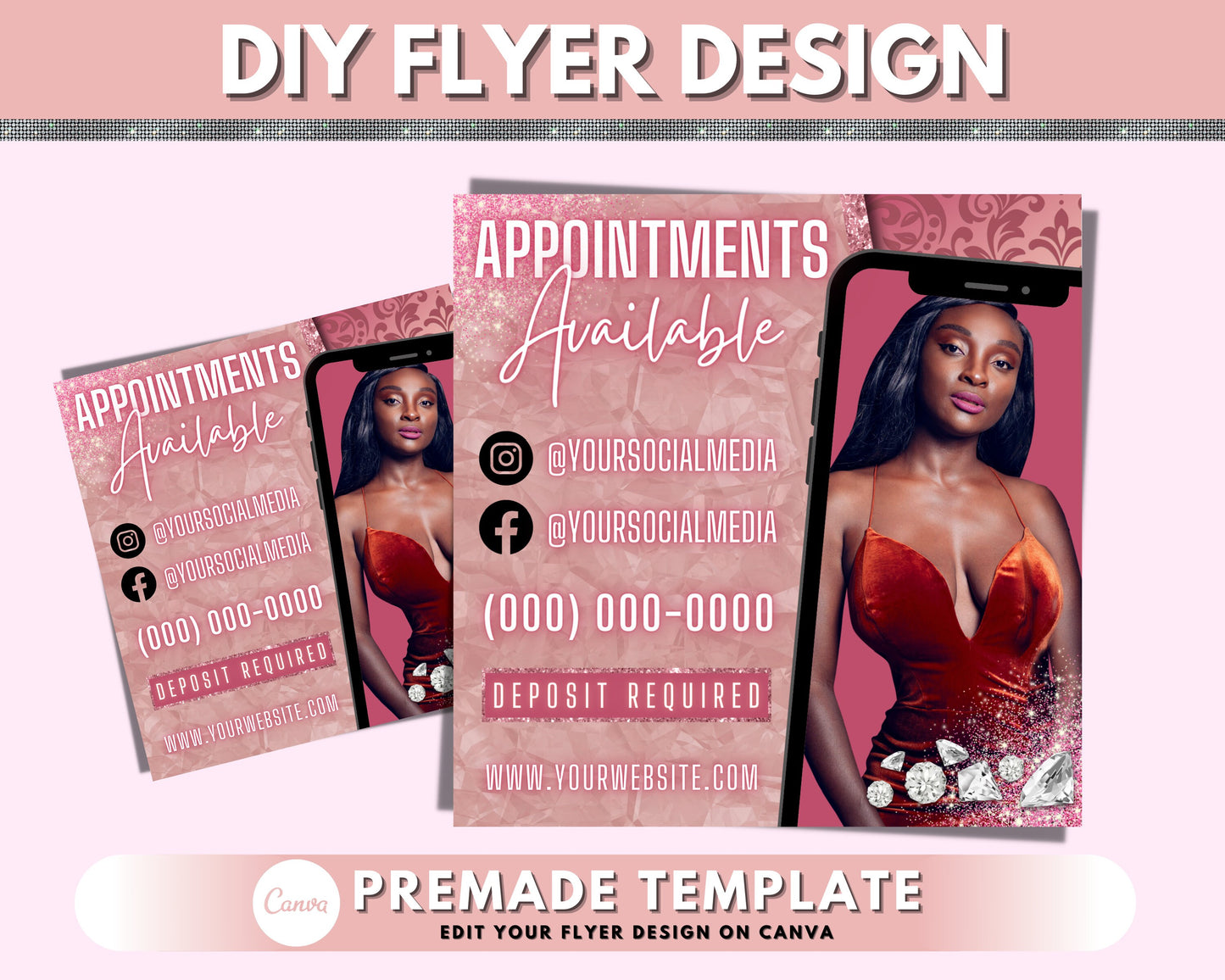 appointment flyer, diy flyer design, social media flyer, book now flyer, appointments available flyers, premade business flyer template