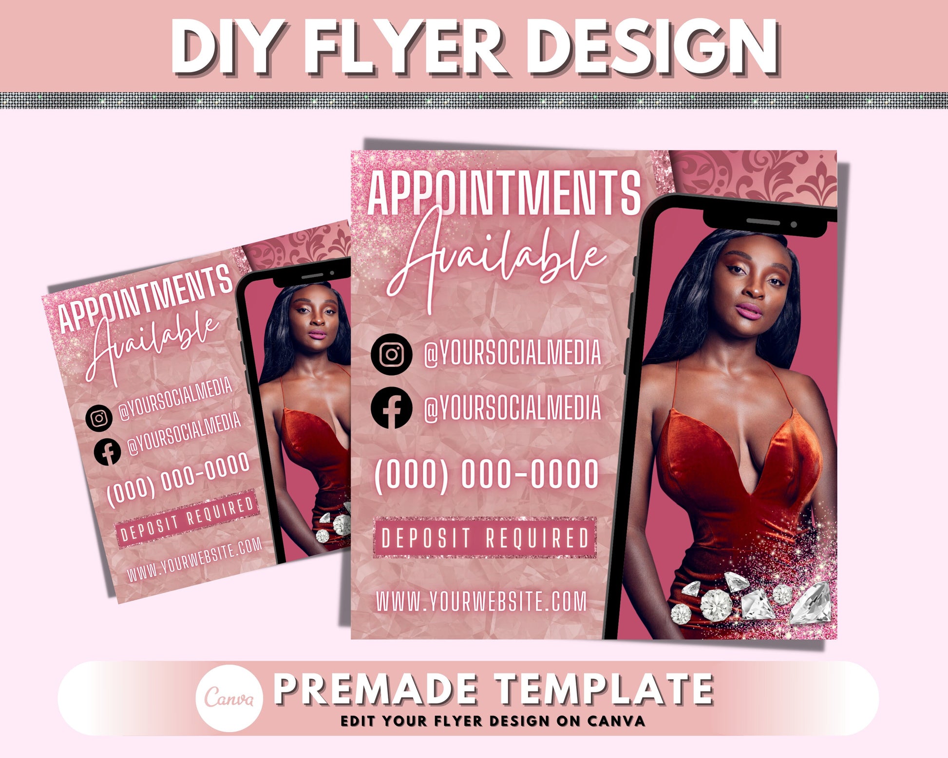 Appointment Flyer, DIY Flyer Design, Social Media Flyer, Book Now Flyer, Appointments Available Flyers, Premade Business Flyer Template