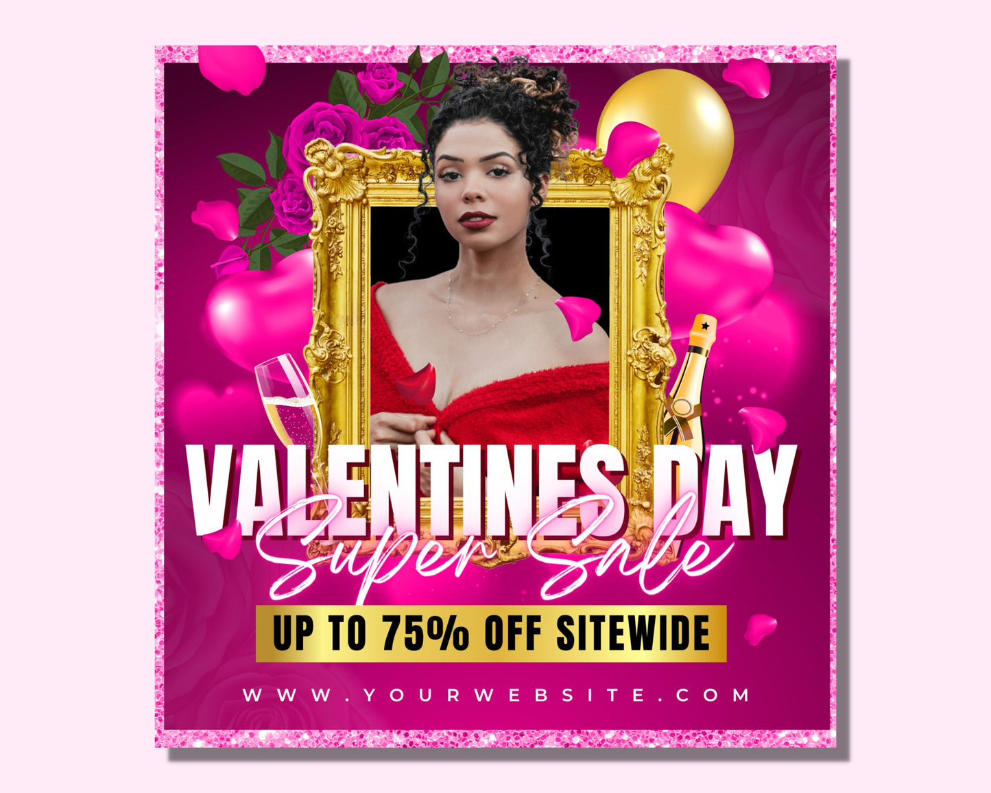 valentines flyer, diy flyer template design, pink valentines day sale flyer, love flyer, romance flyer, instagram flyer, social media flyer