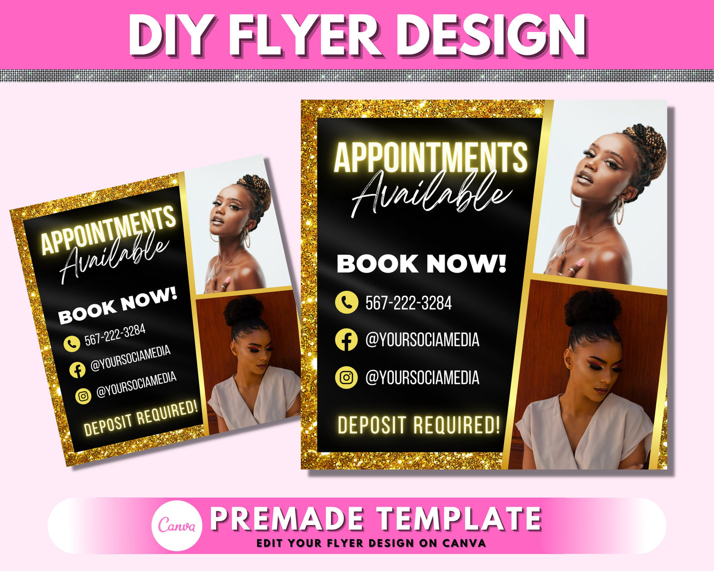 appointment flyer, diy flyer template design, hair flyer, lash flyer, booking flyer, appointment available flyer, hairdresser book now flyer