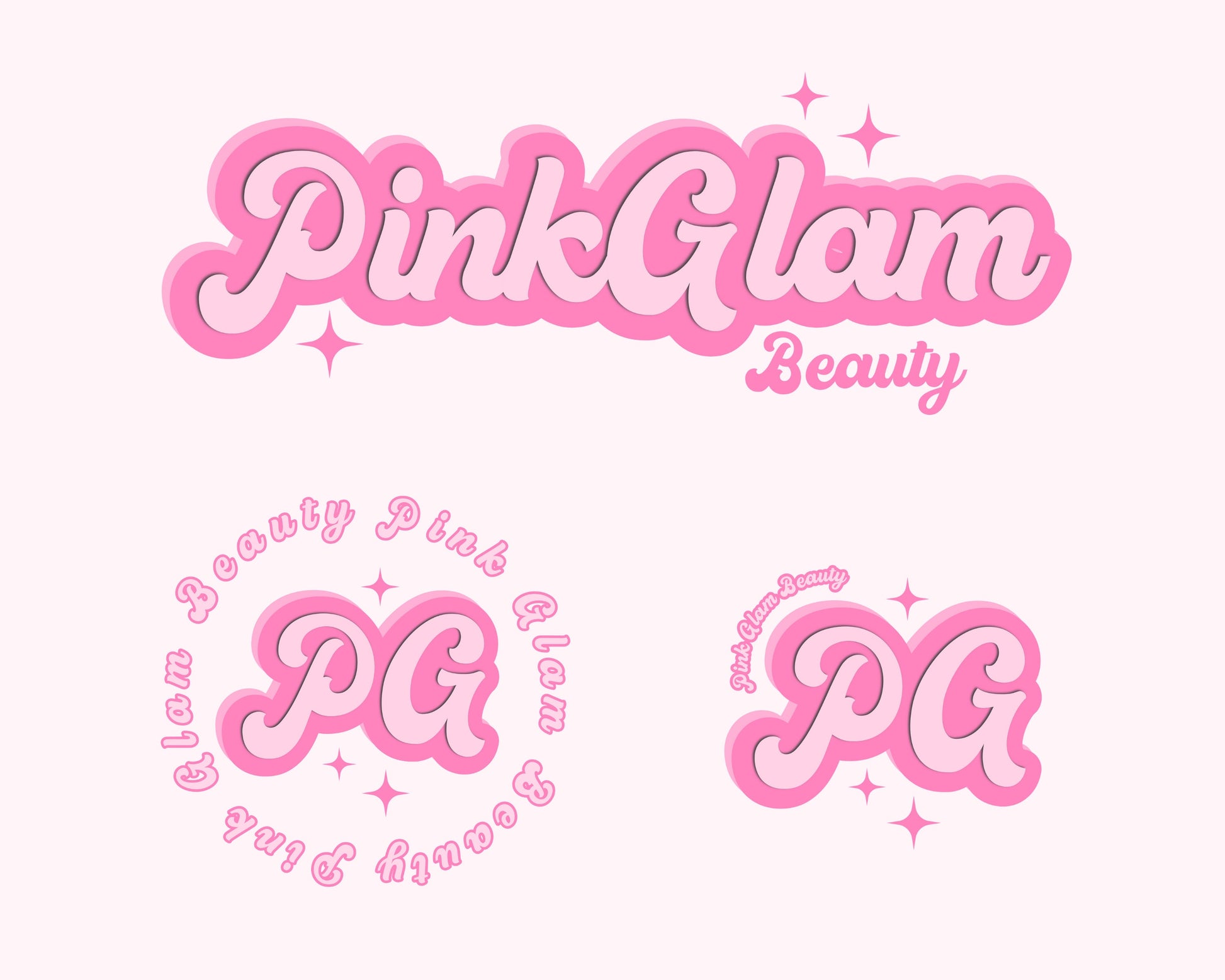 Beauty Logo, DIY Logo Design Template, Pink Retro Logo, Lash Logo, Hair Logo, Eyelash Logo, Boho Logo, Lash Tech Logo, Nails Logo