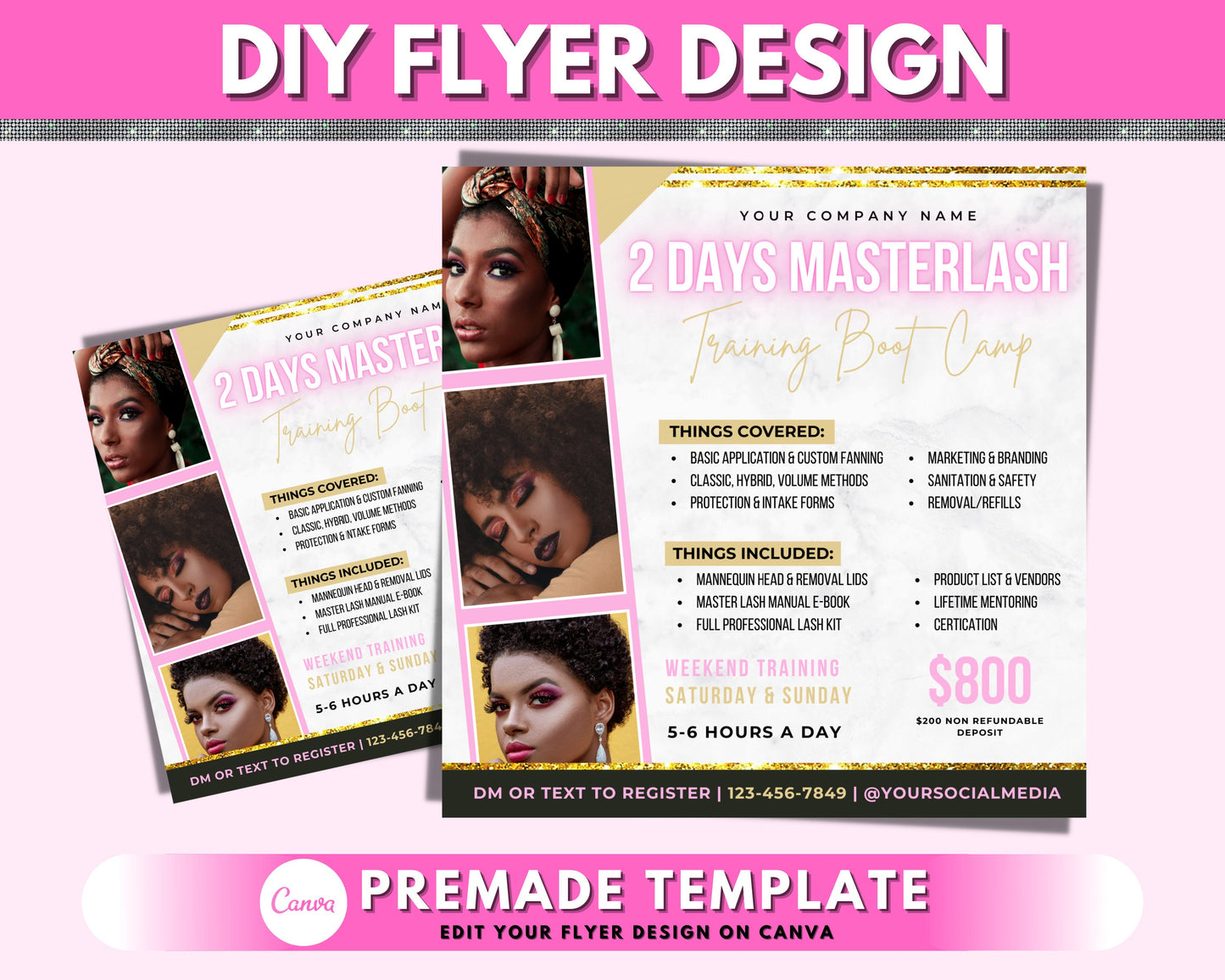 lash training course, diy flyer template design, eyelash extension training, lash technician flyer, brows masterclass, social media flyer