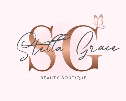 Beauty Logo, DIY Rose Gold Logo Design Template, Boutique Logo, Makeup Artist Logo, Hair Stylist Logo, Lash Logo, Eyelash Logo, Nail Logo