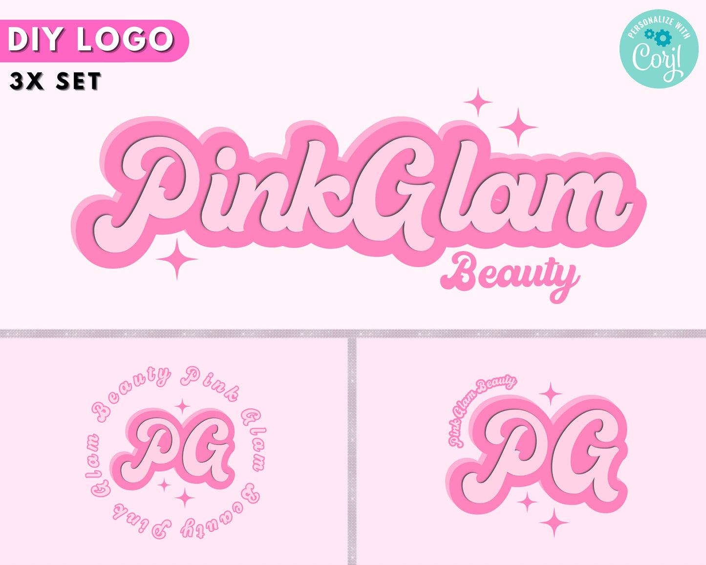 beauty logo, diy logo design template, pink retro logo, lash logo, hair logo, eyelash logo, boho logo, lash tech logo, nails logo