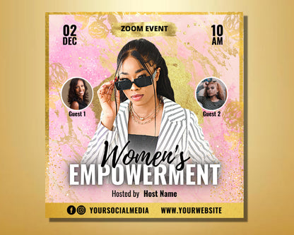 Empowerment Flyer, Women Conference Flyer, Event Flyer, Editable Flyer, Webinar Flyer, Meeting Flyer, Premade Flyer Template Design