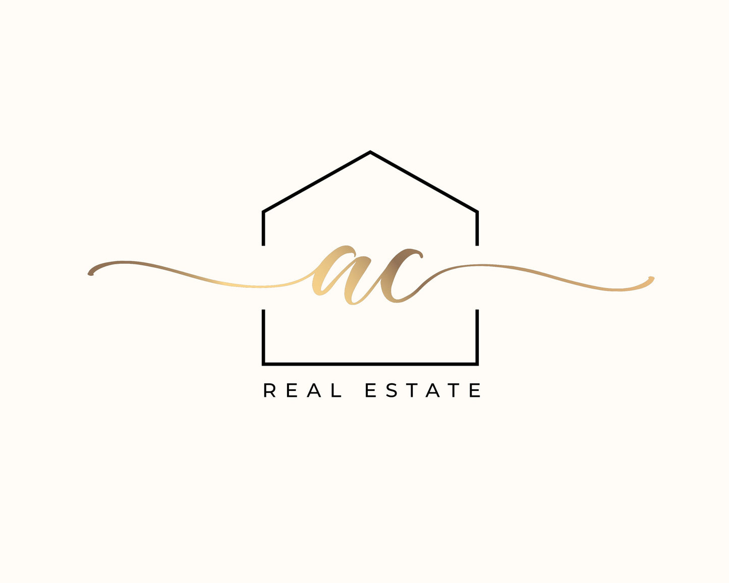 real estate logo, diy logo design template, house logo, realtor logo, gold real estate agent logo, modern logo, premade logo