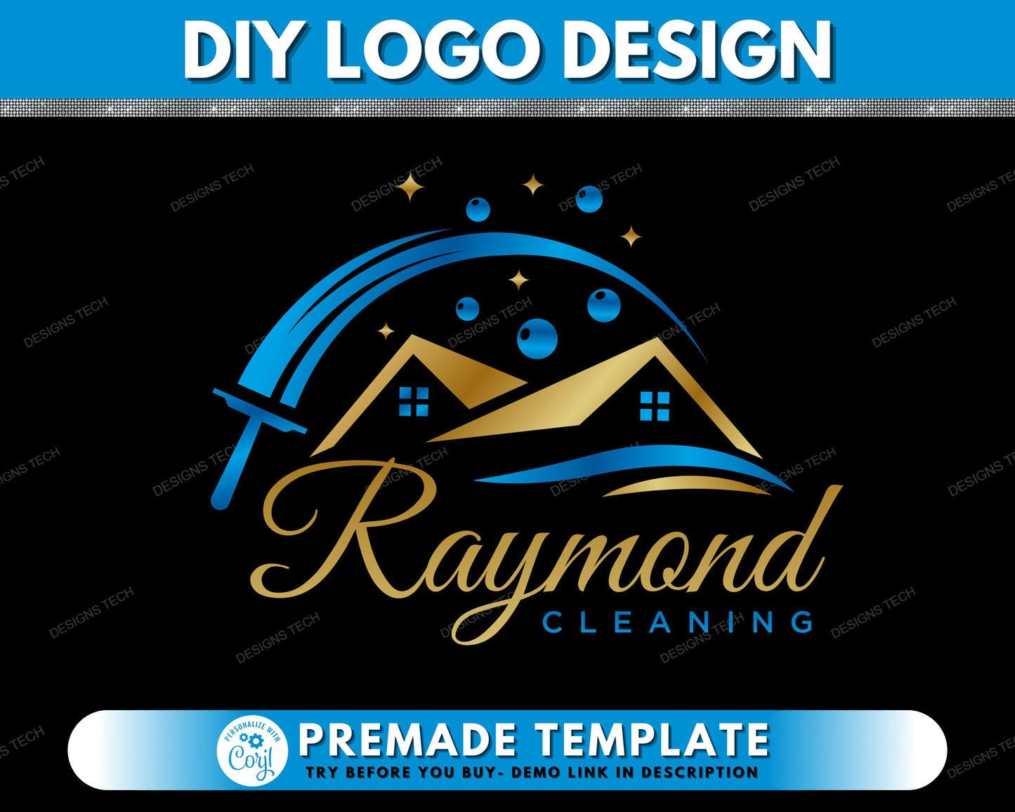 cleaning logo, diy logo design template, house cleaning logo, cleaning service logo, housemaid logo, maid service logo, house chores logo