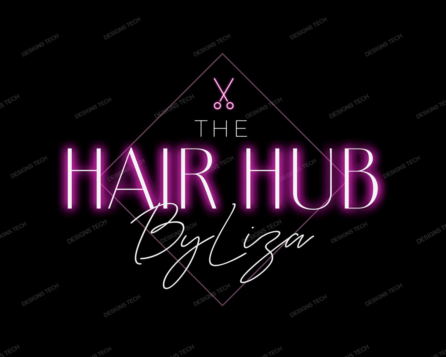 hair logo, diy logo design template, salon logo, makeup logo, braids logo, hair bundles logo, hair extensions logo, premade logo