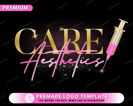 Aesthetics Logo, DIY Logo Design Template, Injector Logo, Plastic Surgery Logo, Beauty Esthetician Logo, Nurse Logo, Premade Logo