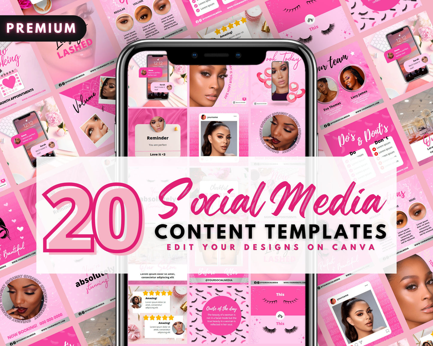 lash content posts templates, diy flyer design, social media engagement posts, eyelashes flyers, instagram lash tech post, business flyers