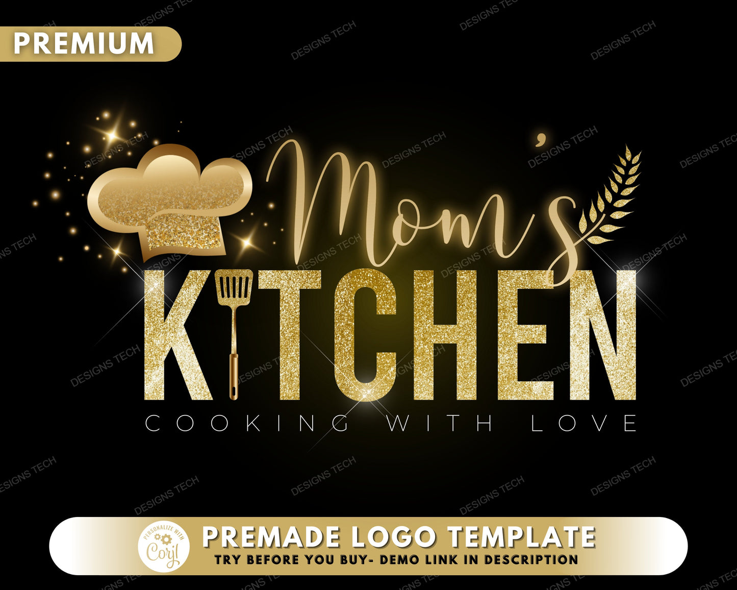 bakery logo, diy logo design template, baking logo, chef logo, cooking logo, kitchen logo, pastry logo, sweets logo, premade logo