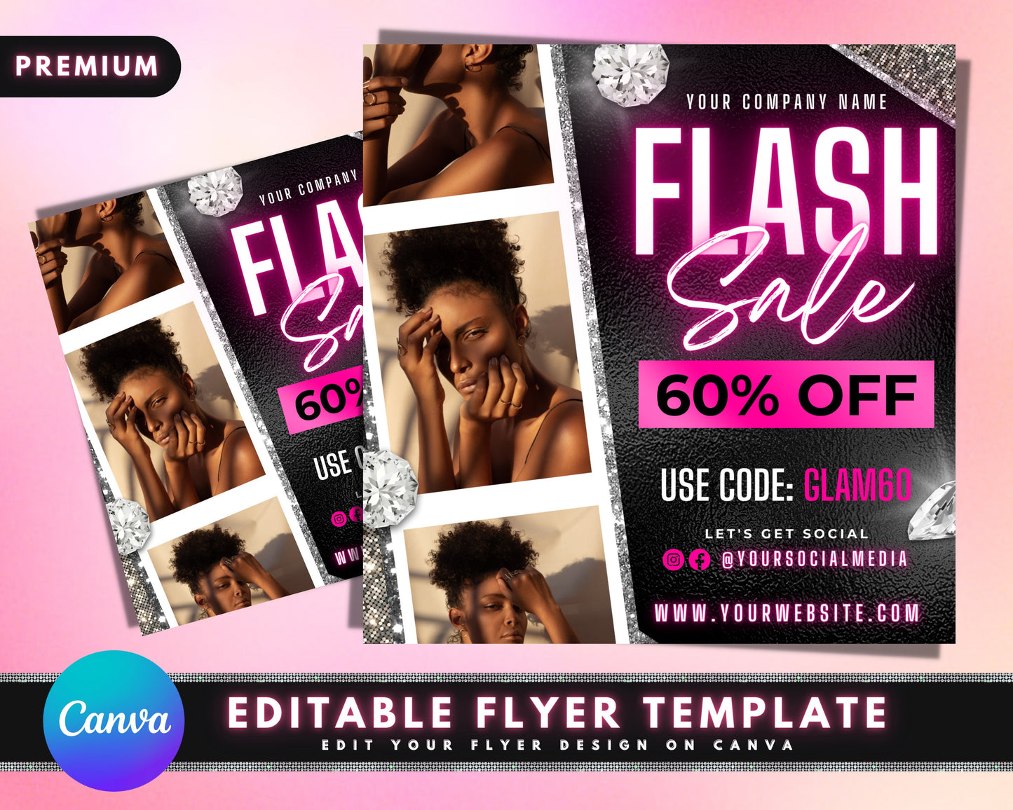 flash sale flyer, diy flyer template design, new arrivals flyer, lash sale flyer, hair sale flyer, premade beauty boutique business flyer