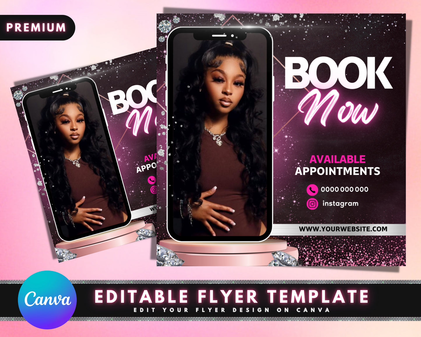 book now flyer, diy flyer template design, appointments flyer, schedule appointment flyer, hair lash nails booking flyer, premade flyer