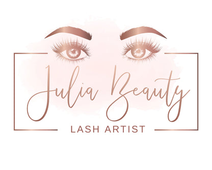 Lash Logo, DIY Logo Design Template, Beauty Logo, Eyelashes Logo, Makeup Artist Logo, Lash Tech Logo, Brows Logo, Premade Business Logo