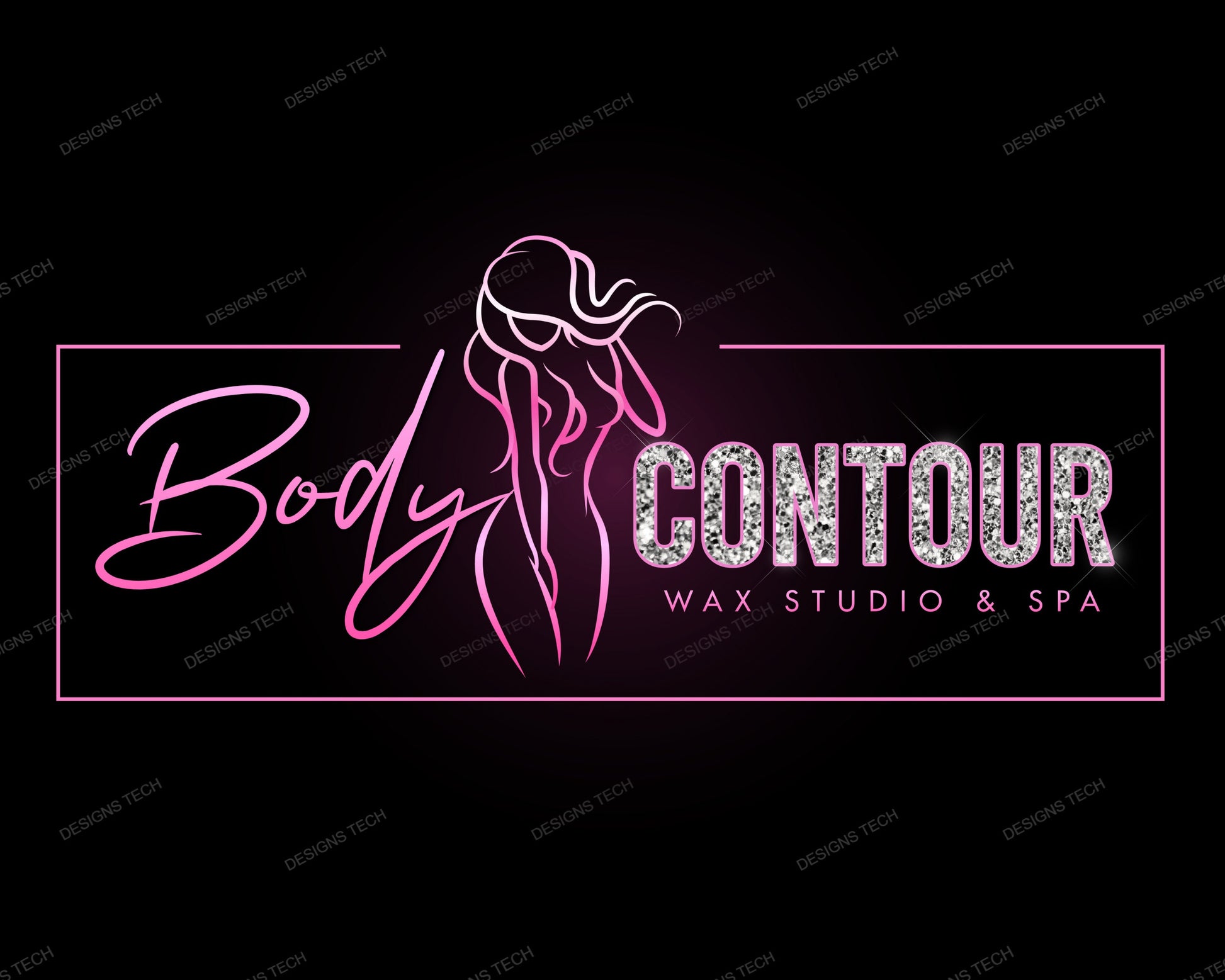 Body Contour Logo, DIY Logo Design Template, Body Sculpting Logo, Body Contouring Logo, Esthetician Logo, Wax Logo, Premade Business Logo