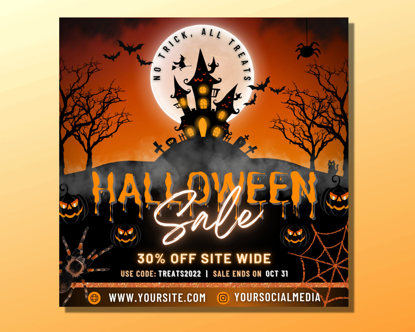 halloween flyer, diy flyer template design, sale flyer, hair flyer, fall sale flyer, scary flyer, business flyer, premade flyer design