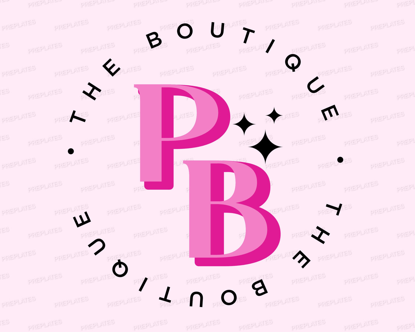 boutique logo, diy logo design template, retro logo, beauty logo, fashion logo, clothing logo, store logo, premade business pink logo