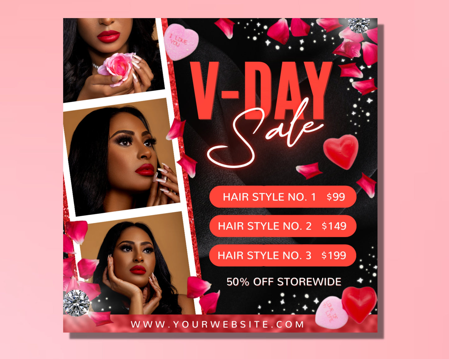 valentines flyer, diy flyer template design, hair flyer, booking flyer, appointment flyer, sale flyer, lash flyer, premade editable flyer