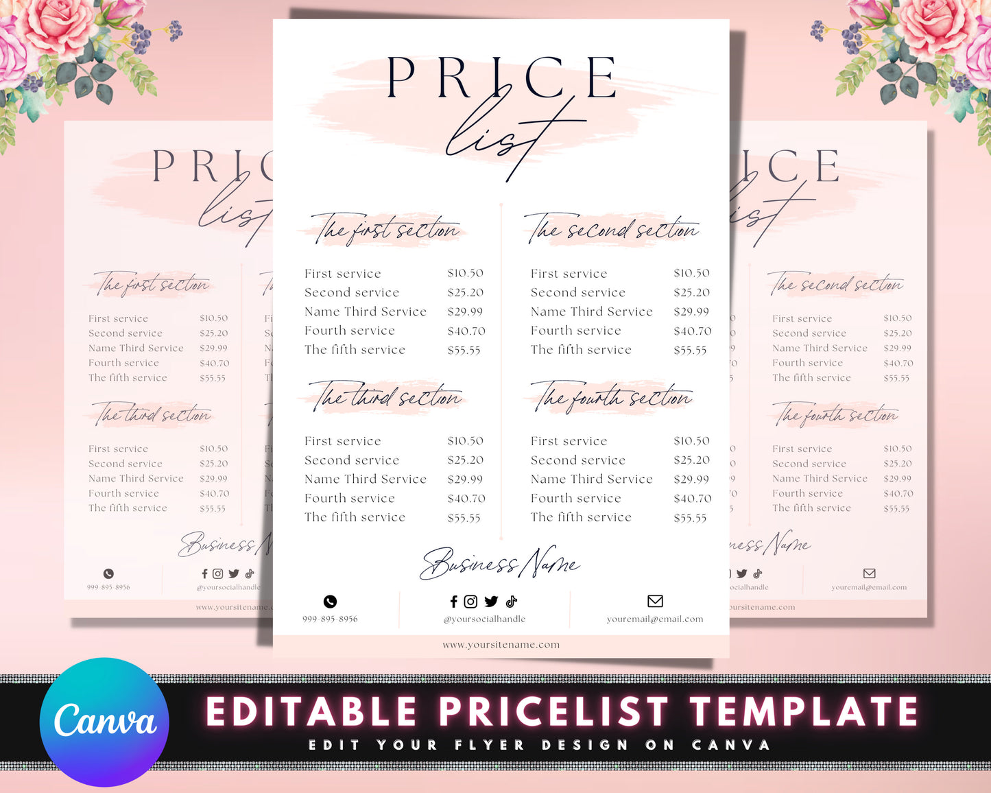 price list, diy flyer template design, price sheet, hair pricing flyer, pricelist flyer, pricing guide sheet, premade salon business flyer