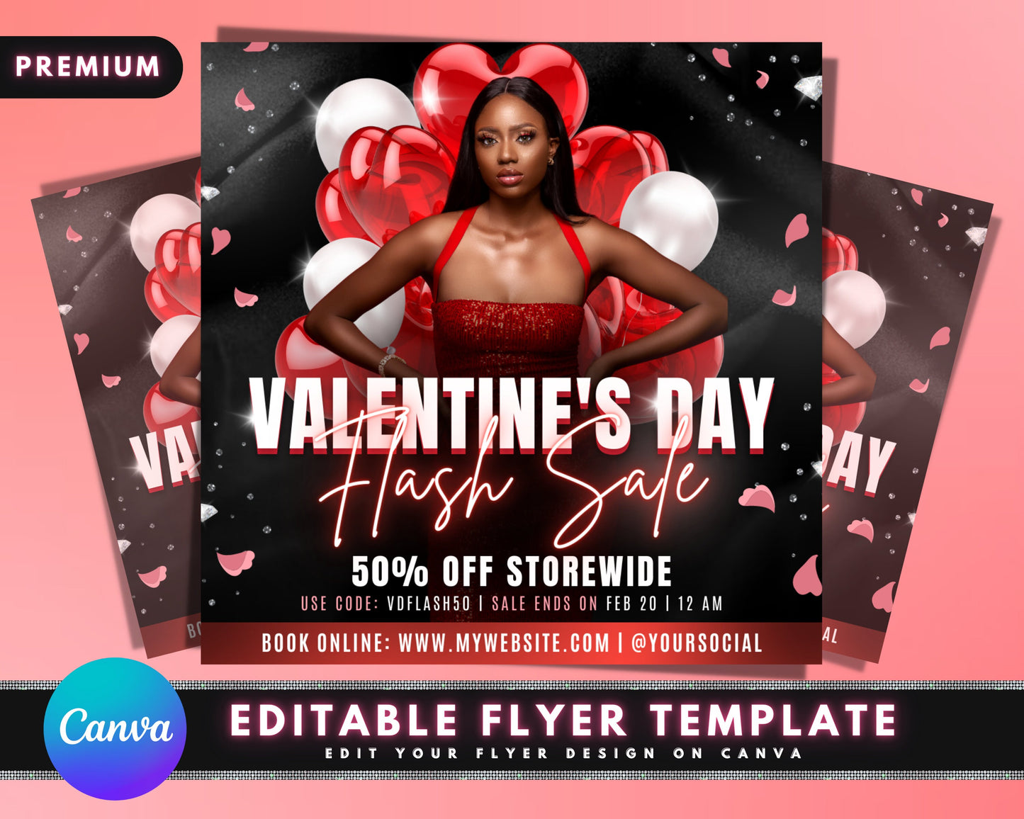 valentines flyer, diy flyer template design, hair flyer, sale flyer, nail salon flyer, lash flyer, beauty boutique premade editable flyer