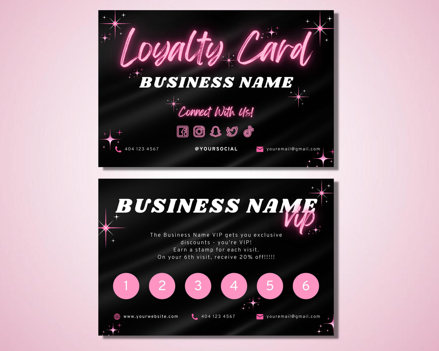 loyalty card, diy marketing cards template design, feminine loyal card, hair business cards, lash card, rewards card, business card template