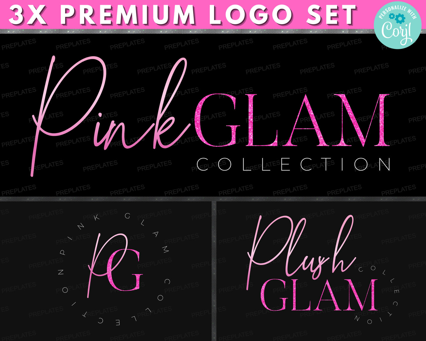 hair logo, diy logo design template, boutique logo, pink beauty logo, fashion logo, bundles wig logo, makeup logo, premade business logo