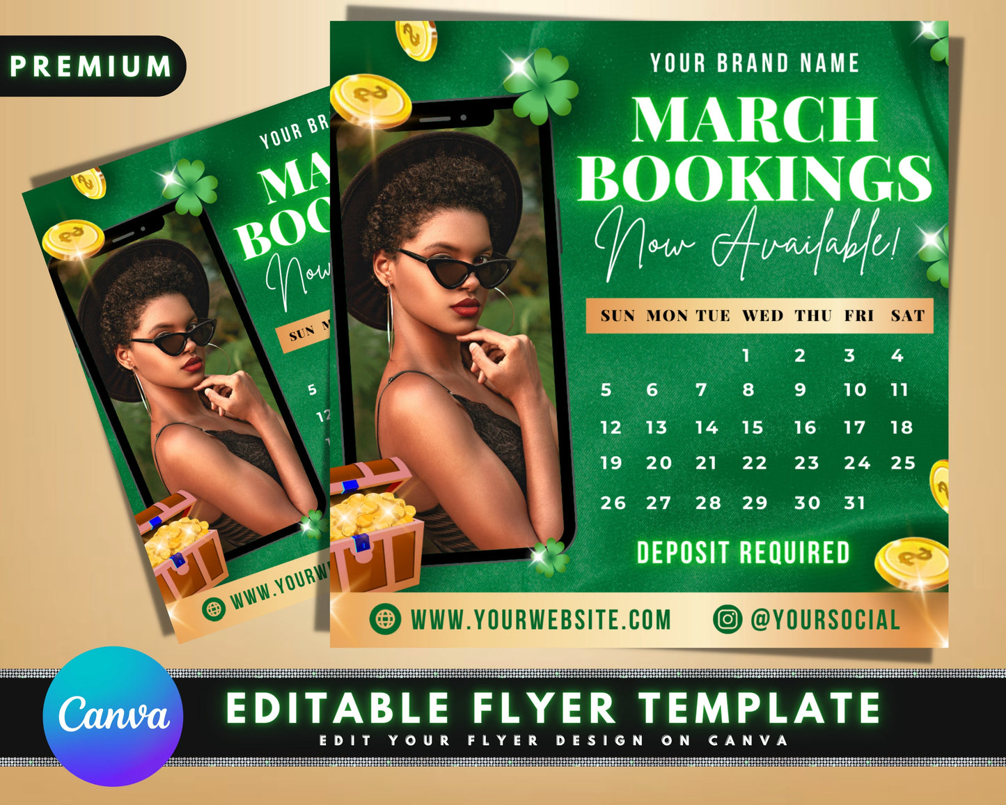 march booking flyer, diy flyer template design, hair flyer, appointments flyer, lash flyer, book now flyer, premade business flyer