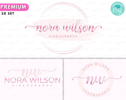 Photography Logo, DIY Logo Design Template, Boutique Logo, Signature Logo, Clothing Logo, Watercolor Logo, Store Logo, Premade Business Logo