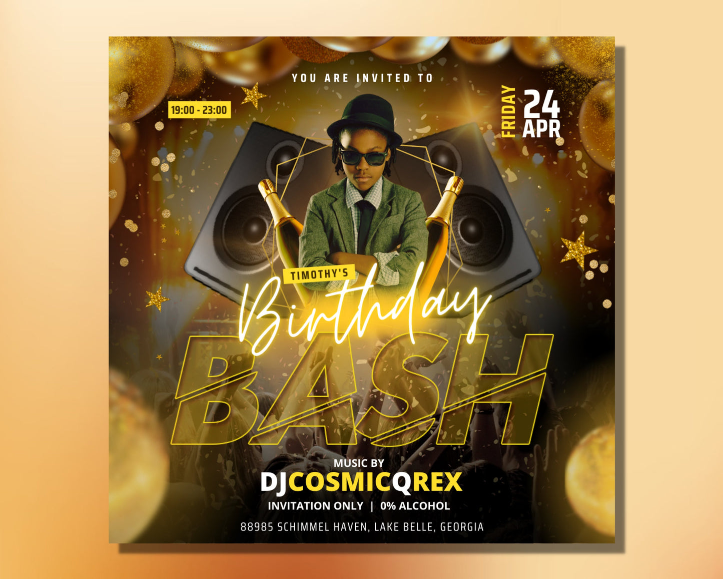 birthday bash flyer, diy flyer template design, birthday party flyer, party invites flyer, birthday flyer for boys, celebration event flyer