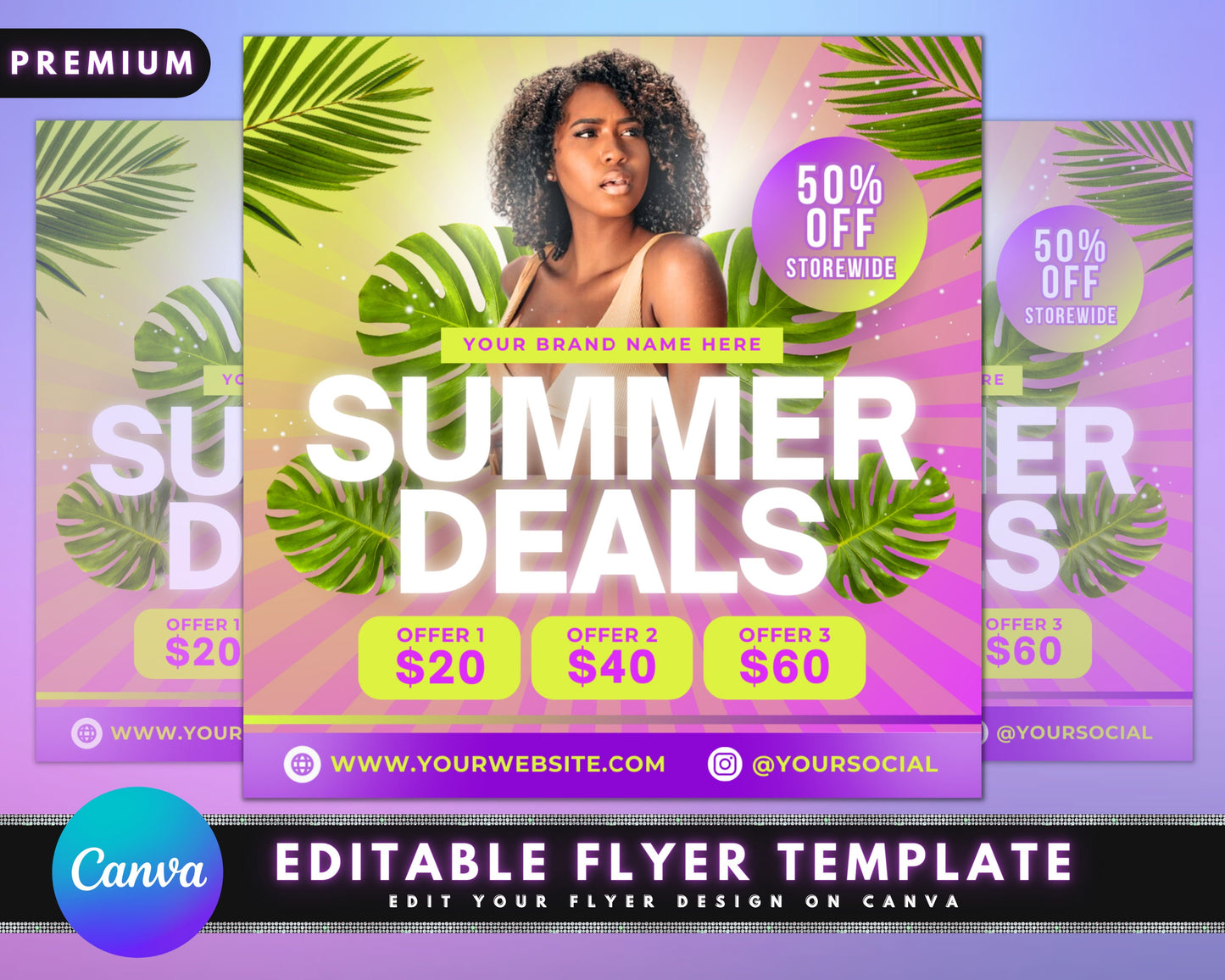 summer deals flyer, diy flyer template design, lash hair business flyer, hot girl summer sale flyer, premade instagram social media post