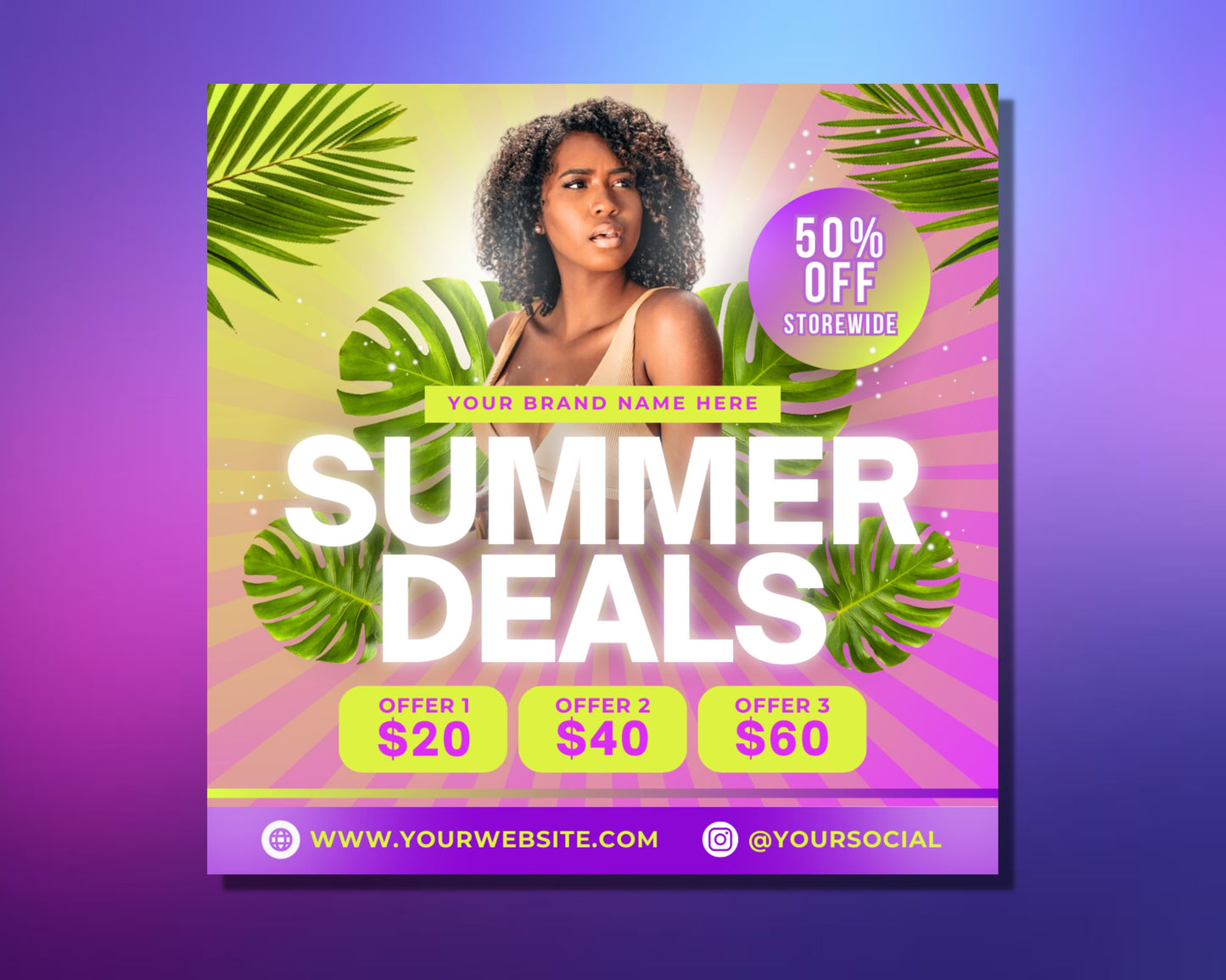 summer deals flyer, diy flyer template design, lash hair business flyer, hot girl summer sale flyer, premade instagram social media post