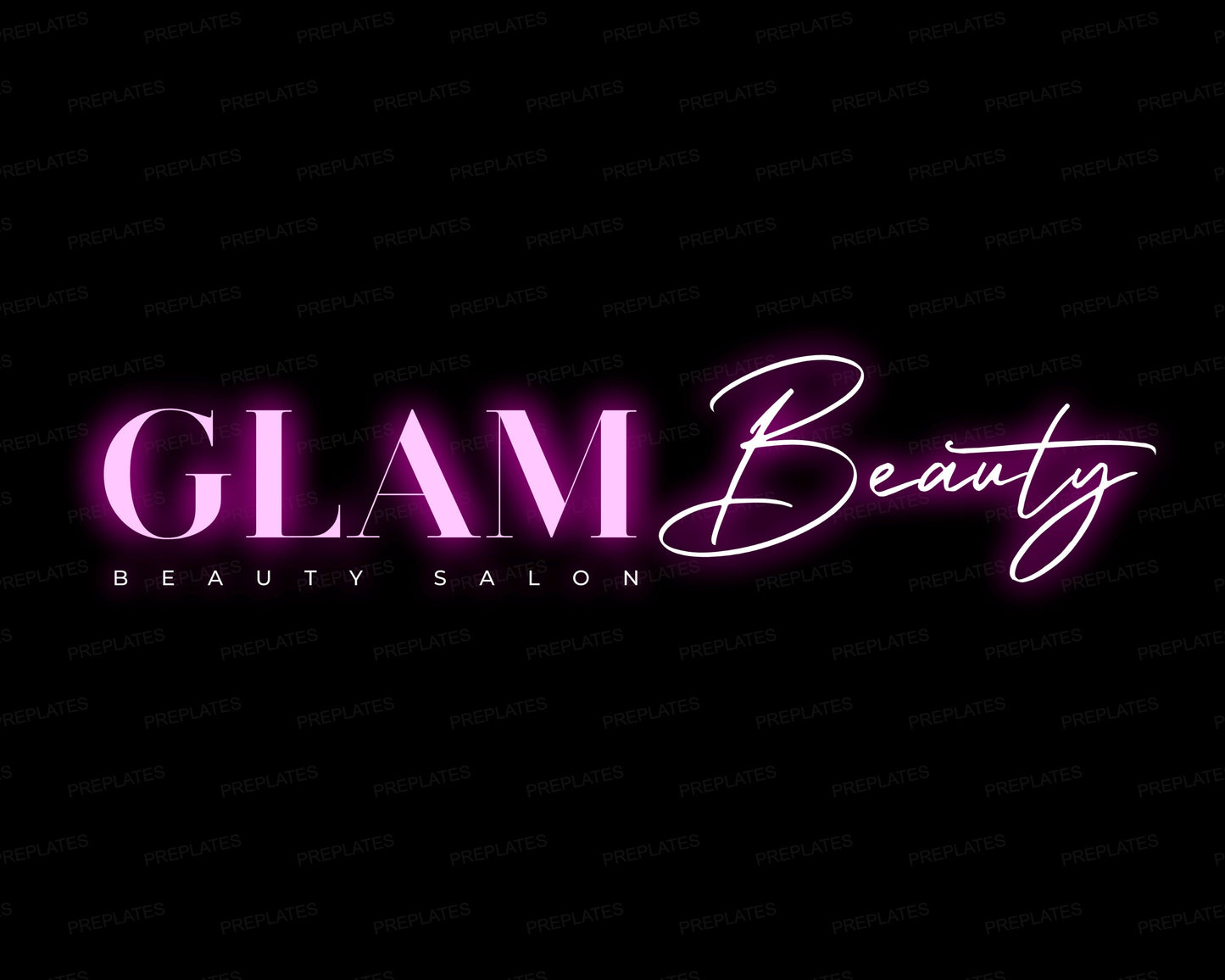 beauty salon logo, diy logo design template, neon pink hair logo, glam boutique logo, make up artist logo, store logo, premade business logo