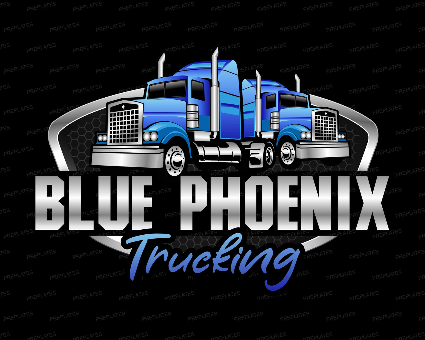 truck logo, diy logo design template, blue trucking logo, logistics logo, trucker logo, transport logo, shipping logo, premade business logo