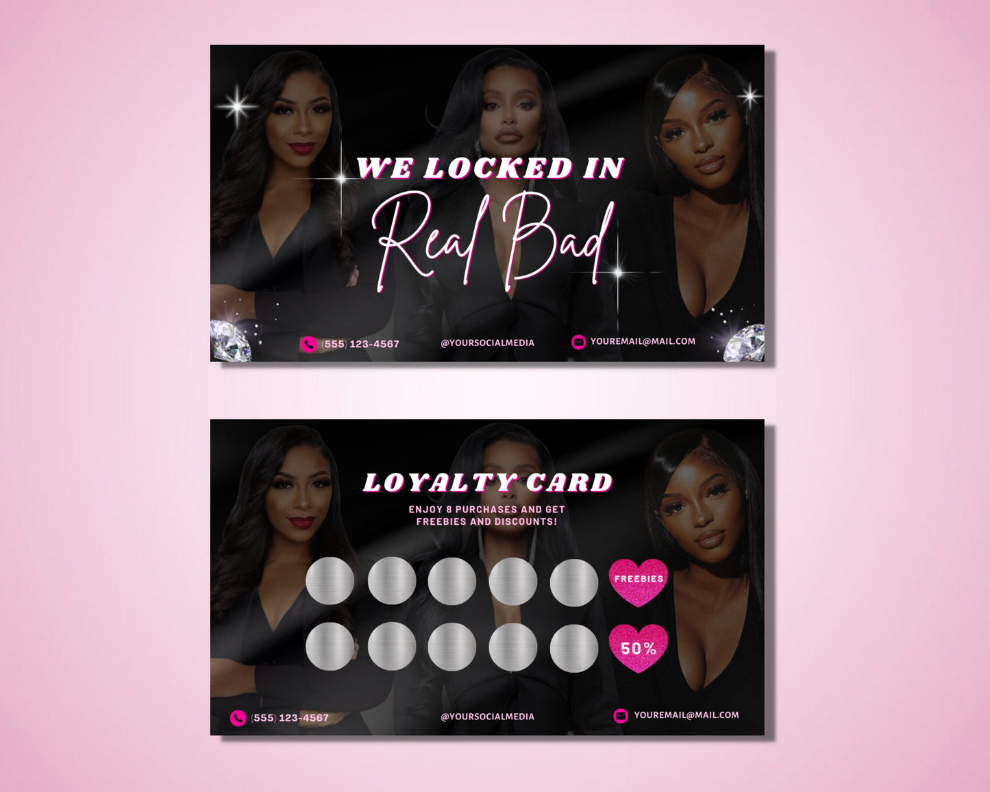 beauty loyalty cards, diy marketing cards template design, nail business rewards card, lash vip loyalty cards, salon business card template