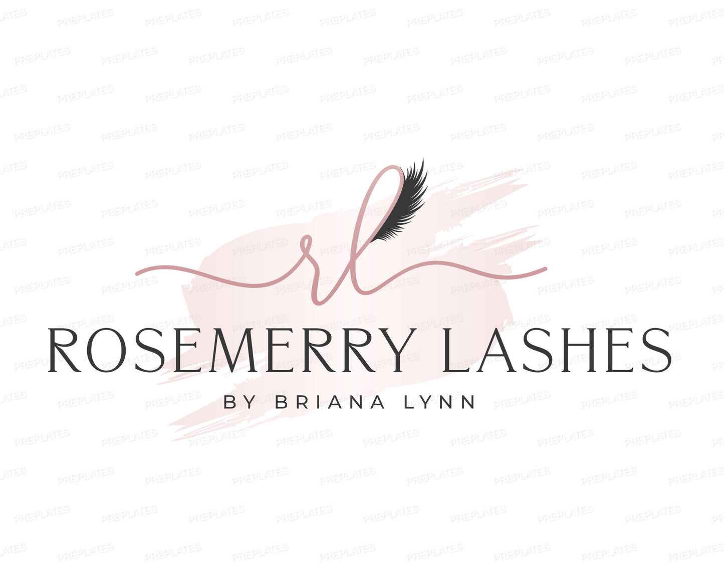 lash beauty logo, diy logo design template, lash boutique logo, lash extension logo, lash business logo, rose gold eye lash technician logo