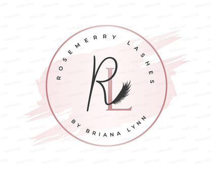 Lash Beauty Logo, DIY Logo Design Template, Lash Boutique Logo, Lash Extension Logo, Lash Business Logo, Rose Gold Eye Lash Technician Logo