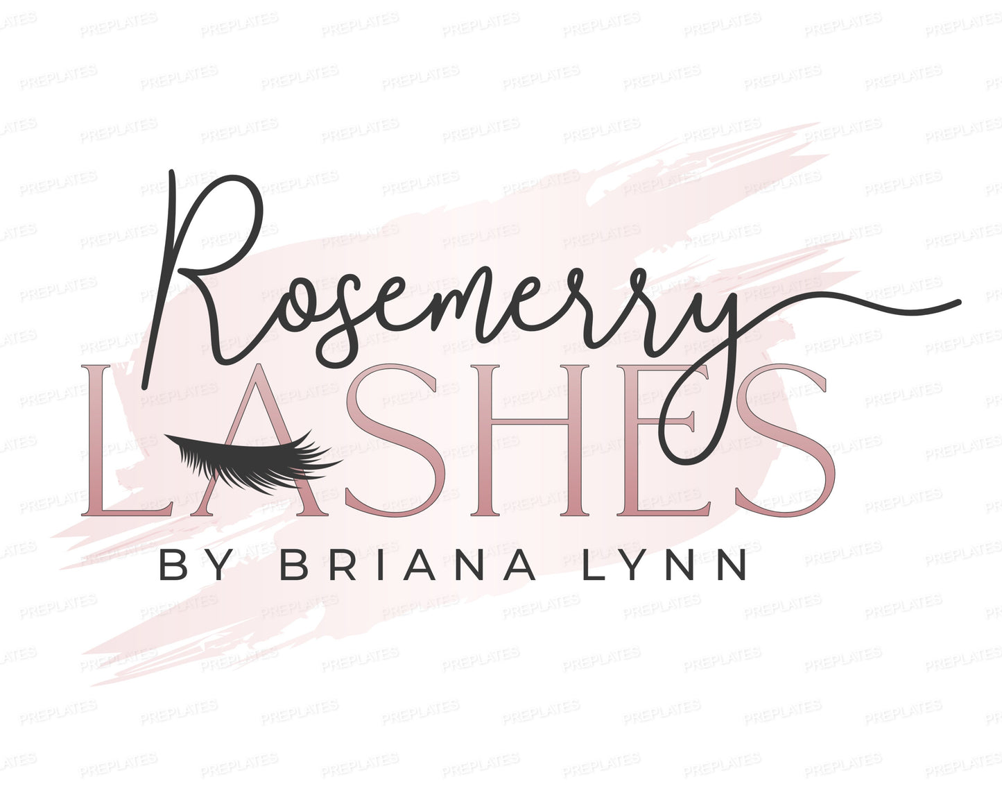 lash beauty logo, diy logo design template, lash boutique logo, lash extension logo, lash business logo, rose gold eye lash technician logo