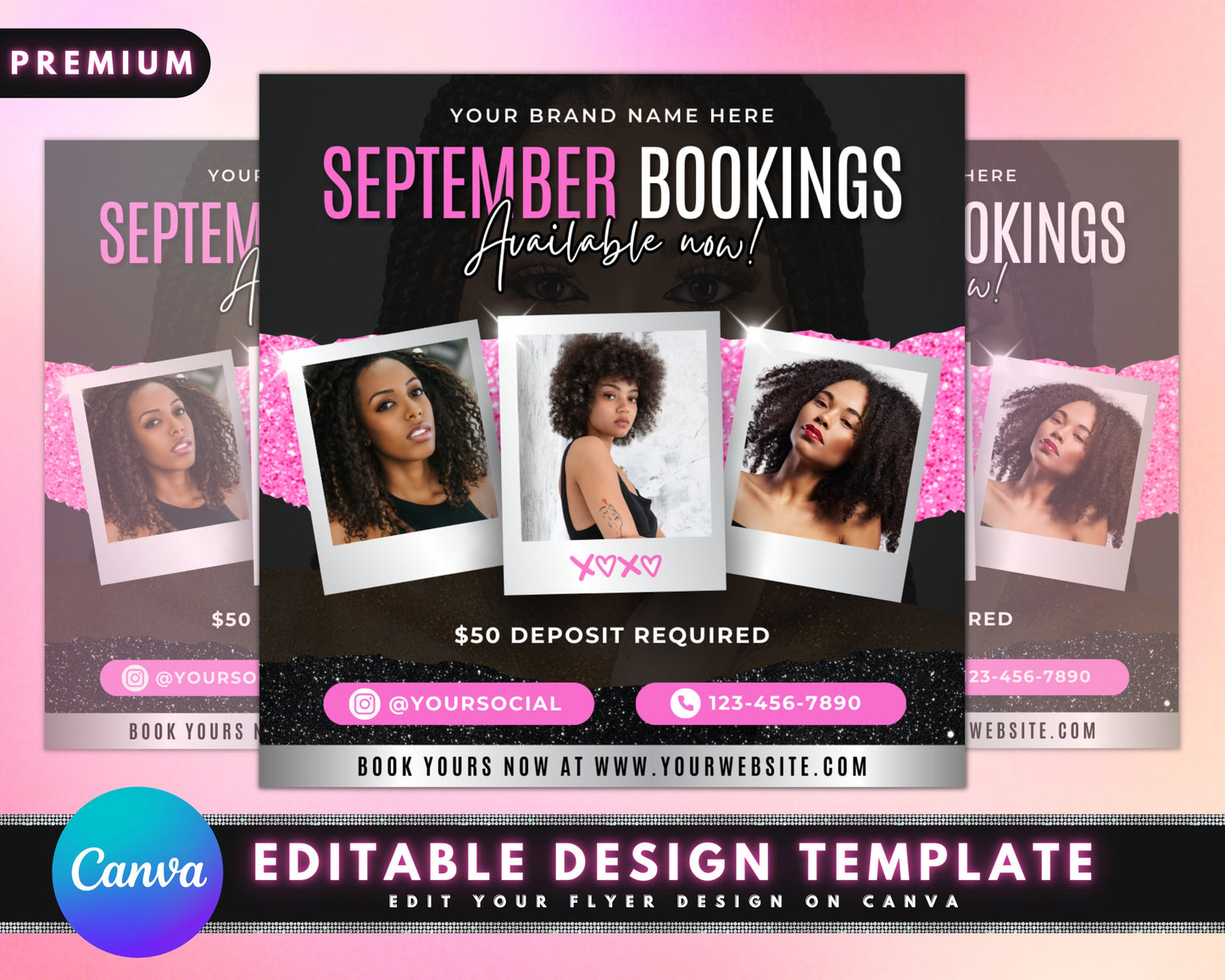 september appointment, beauty booking flyer