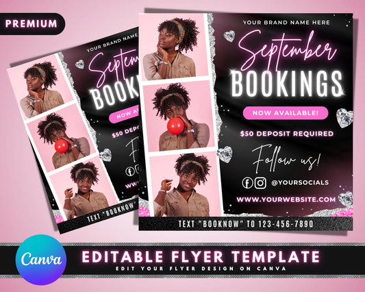 September Appointment, Beauty Booking flyer