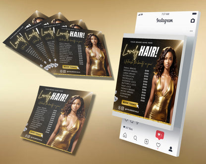 Hair extensions price list, Wigs price list, Hair styling price list