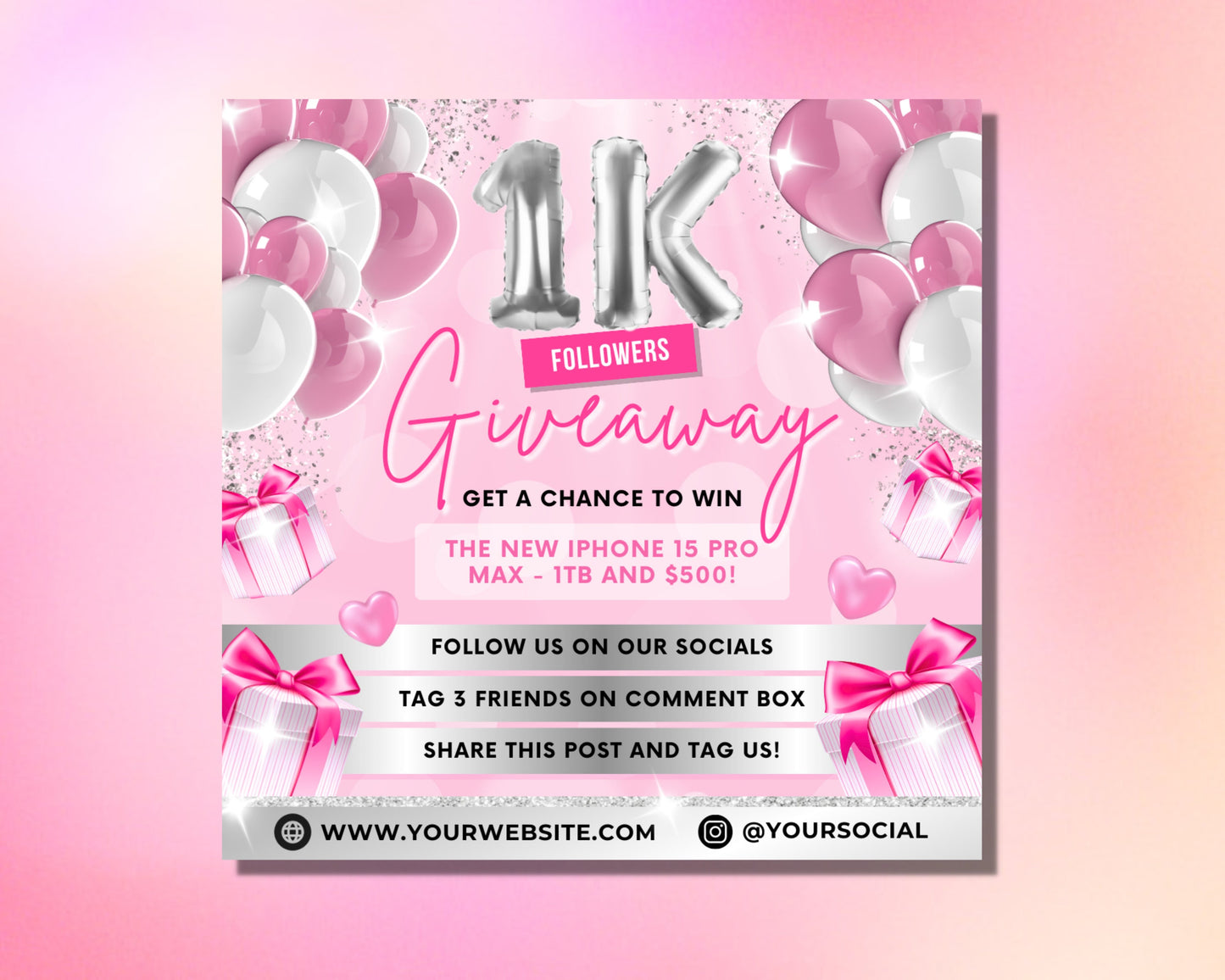 follow us on social media, beauty giveaway