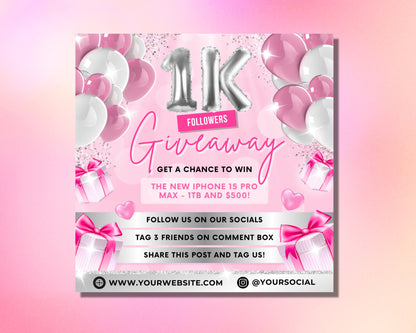 Follow us on social media, Beauty Giveaway