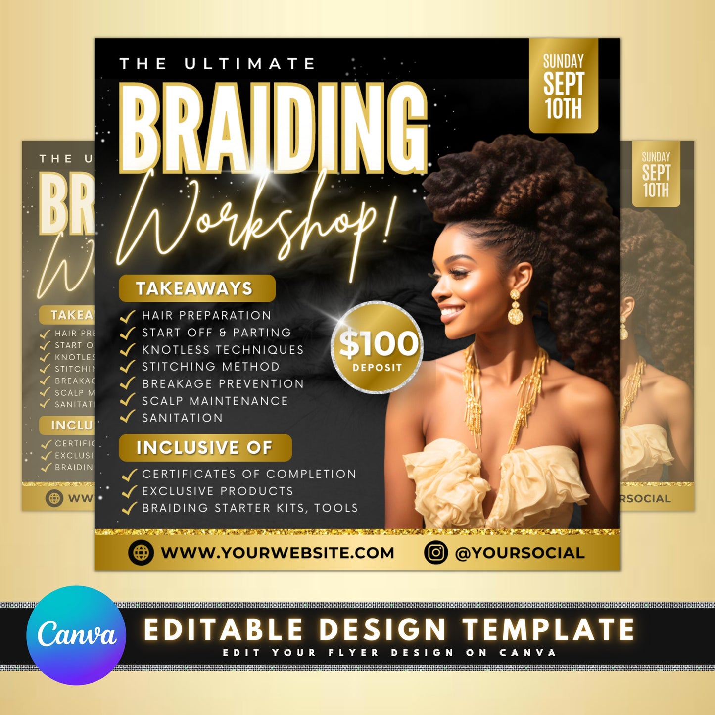 how to braid, braid training, hair braiding flyer