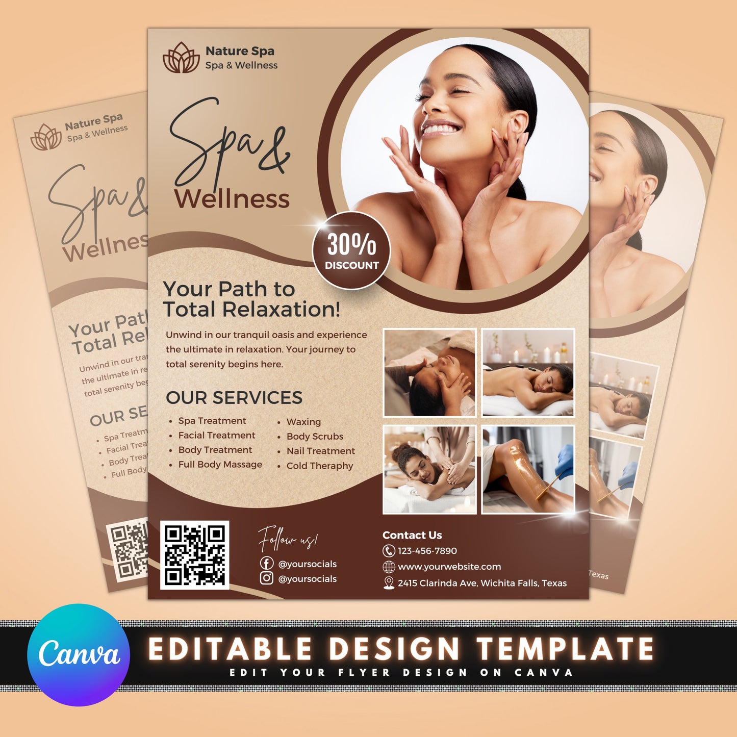 massage flyer, spa services