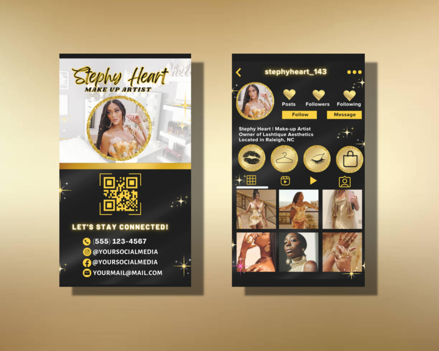 business cards, instagram card, creative, marketing